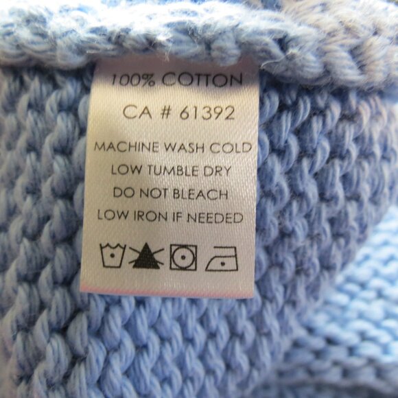 Shannon Passero Blue Marion Pullover Sweater 100% Cotton Denim Pocket Large - Picture 13 of 13